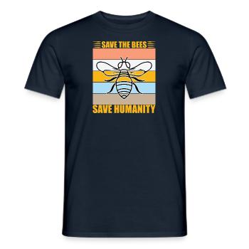 Bee - Men's T-Shirt - navy - Front - AI Model Male 178 light (178cm)