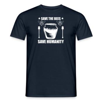 Biene - Männer T-Shirt - Navy - Vorne - AI Model Male 178 light (178cm)