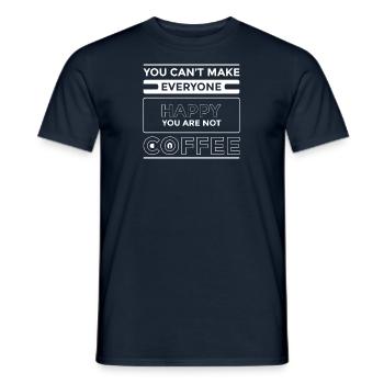 Kaffee Sarkasmus Freunde Glück Freude Cappuccino - Männer T-Shirt - Navy - Vorne - AI Model Male 178 light (178cm)