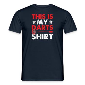 Funny Dart Saying Dartboard Darts Gift - Men's T-Shirt - navy - Front - AI Model Male 178 light (178cm)