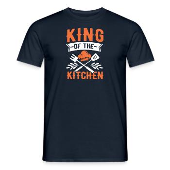 Chef Beanie Chef Cuisine Cinq Étoiles Or 5 - T-shirt homme - marine - Devant - AI Model Male 178 light (178cm)