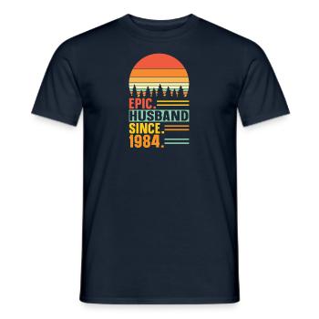 Bester Ehemann seit 1984 - Jahrestag Geschenk - Männer T-Shirt - Navy - Vorne - AI Model Male 178 light (178cm)