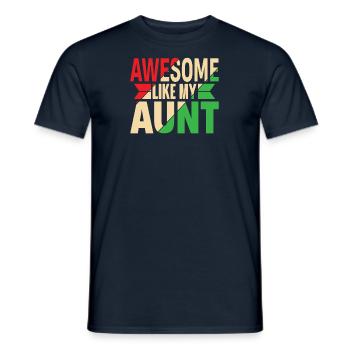Verrückte Tante Spruch - Männer T-Shirt - Navy - Vorne - AI Model Male 178 light (178cm)