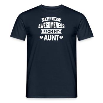Verrückte Tante Spruch - Männer T-Shirt - Navy - Vorne - AI Model Male 178 light (178cm)