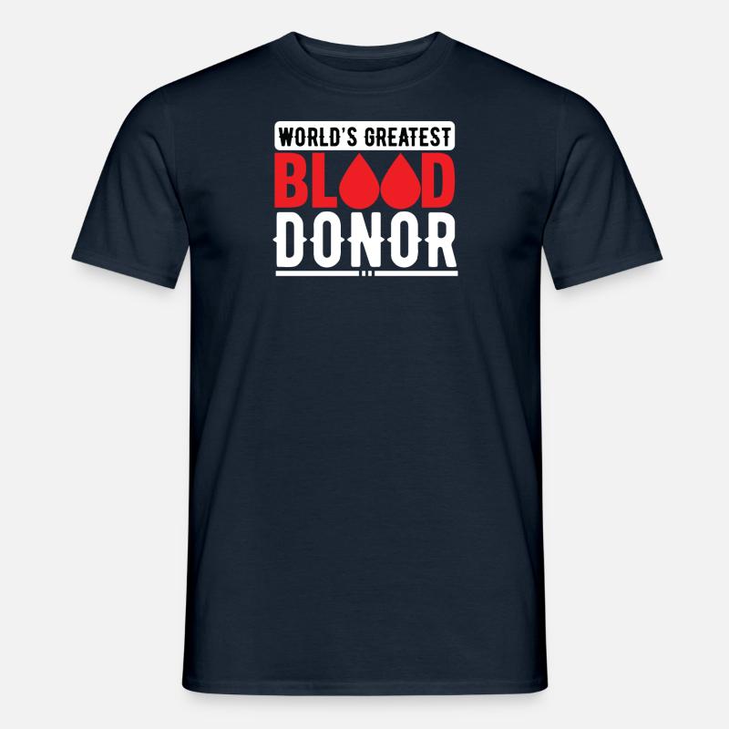 Blutspende Blutspenden Blutspender - Männer T-Shirt - Navy