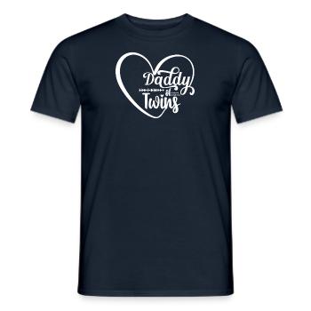 Twin daddy Father Daddy Father Twins - Men's T-Shirt - navy - Front - AI Model Male 178 light (178cm)