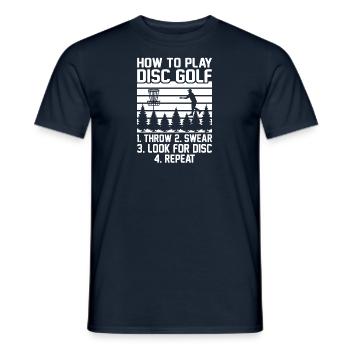 Disc Golf Disc Golf Frisbee Tree Basket Drop - T-shirt homme - marine - Devant - AI Model Male 178 light (178cm)
