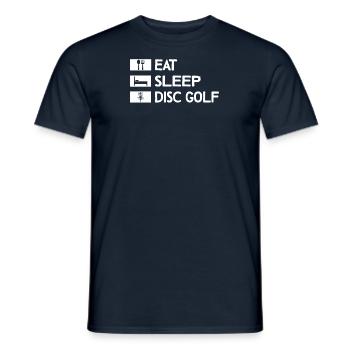 Disc Golf Disc Golf Frisbee Tree Basket Drop - T-shirt homme - marine - Devant - AI Model Male 178 light (178cm)