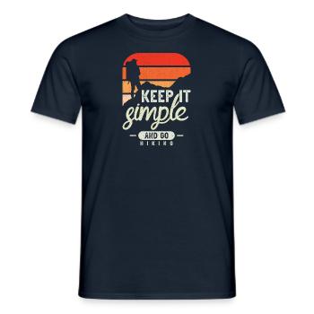 Wandern Camping Outdoor Sprüche Camper Wanderer - Männer T-Shirt - Navy - Vorne - AI Model Male 178 light (178cm)