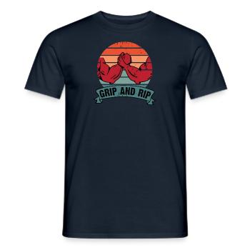 Bras de fer Bras de fer - T-shirt homme - marine - Devant - AI Model Male 178 light (178cm)