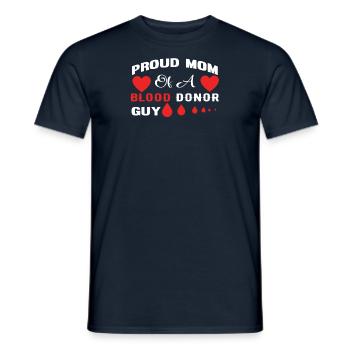 Blutspende Blutspenden Blutspender Mama Sohn - Männer T-Shirt - Navy - Vorne - AI Model Male 178 light (178cm)