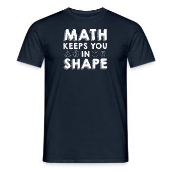 Professeur de mathématiques Formule mathématique Professeur de géométrie - T-shirt homme - marine - Devant - AI Model Male 178 light (178cm)