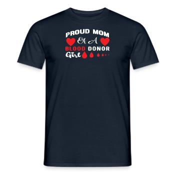 Blood donation Blood donation Blood donor Mama daughter - Men's T-Shirt - navy - Front - AI Model Male 178 light (178cm)