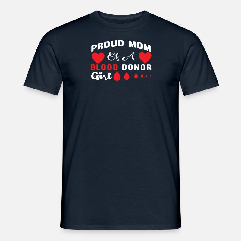 Blutspende Blutspenden Blutspender Mama Tochter - Männer T-Shirt - Navy