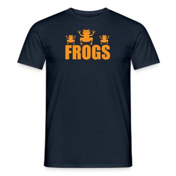 I love frogs - Men's T-Shirt - navy - Front - AI Model Male 178 light (178cm)