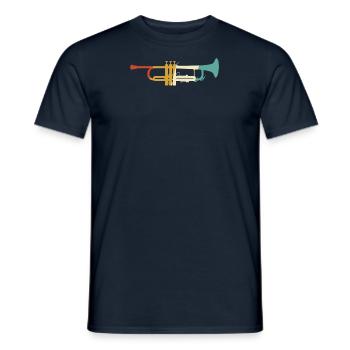 Orchestre de trompette Musicien trompettiste Cuivres Musique - T-shirt homme - marine - Devant - AI Model Male 178 light (178cm)
