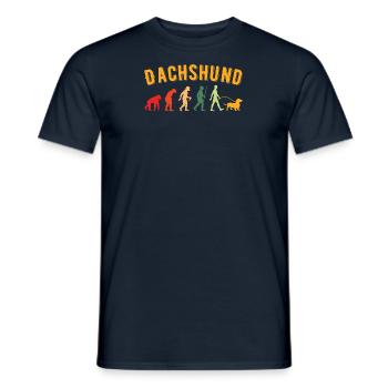 Hunderasse Dachshund Hundehalter Geschenk - Männer T-Shirt - Navy - Vorne - AI Model Male 178 light (178cm)
