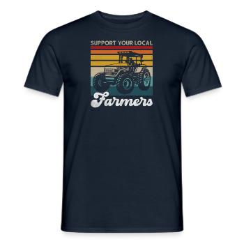 Farmer Tractor Agriculture Farmer Tractor Farm - Men's T-Shirt - navy - Front - AI Model Male 178 light (178cm)