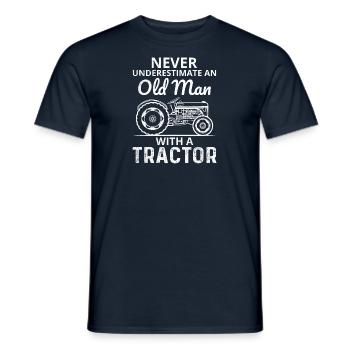 Farmer Tractor Agriculture Farmer Tractor Farm - Men's T-Shirt - navy - Front - AI Model Male 178 light (178cm)