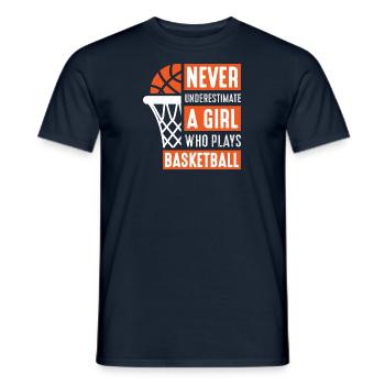 Basketball Filles Streetball - T-shirt homme - marine - Devant - AI Model Male 178 light (178cm)