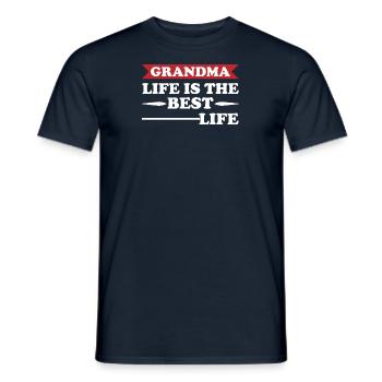 Oma Rentnerin Omi Enkelsohn Enkeltochter Großmama - Männer T-Shirt - Navy - Vorne - AI Model Male 178 light (178cm)