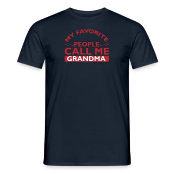 Oma Rentnerin Omi Enkelsohn Enkeltochter Großmama - Männer T-Shirt - Navy - Vorne - AI Model Male 178 light (178cm)