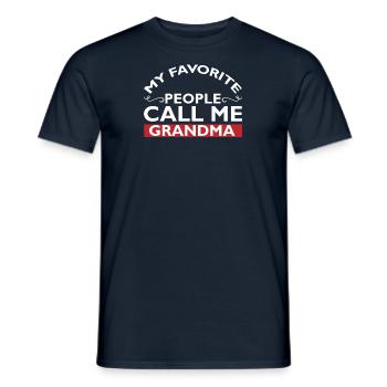 Oma Rentnerin Omi Enkelsohn Enkeltochter Großmama - Männer T-Shirt - Navy - Vorne - AI Model Male 178 light (178cm)