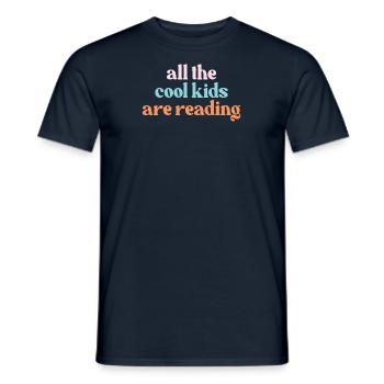 Reading Child Book Children Bookworm Books Gift - Men's T-Shirt - navy - Front - AI Model Male 178 light (178cm)