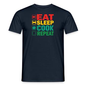 Chef Profession Gastronomie Cuisine Chapeau de Chef - T-shirt homme - marine - Devant - AI Model Male 178 light (178cm)