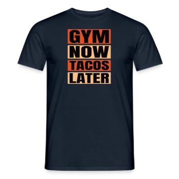 Taco Fitness Gym Mexico Mexican Tacos Gift - Men's T-Shirt - navy - Front - AI Model Male 178 light (178cm)