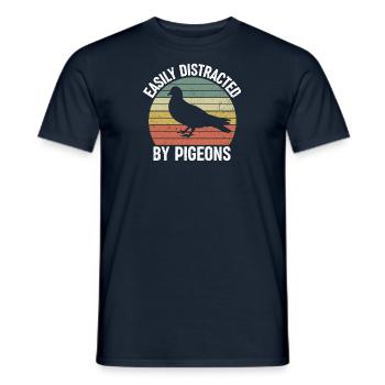 Pigeon colombophile pigeon pigeons drôles dictons - T-shirt homme - marine - Devant - AI Model Male 178 light (178cm)