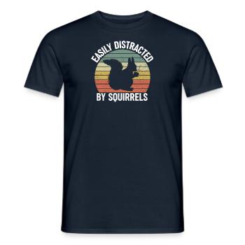 Écureuil Amoureux Rongeur Drôle - T-shirt homme - marine - Devant - AI Model Male 178 light (178cm)