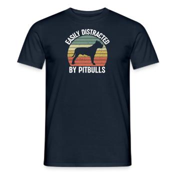 Best Friend Pitbull Pet Dog Breed - Men's T-Shirt - navy - Front - AI Model Male 178 light (178cm)