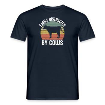 Farm Farmer Livestock Dairy farmer Livestock farmer - Men's T-Shirt - navy - Front - AI Model Male 178 light (178cm)