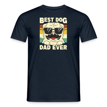 Dog Dad Dog Dog Owner Animal Friend Gift - T-shirt homme - marine - Devant - AI Model Male 178 light (178cm)