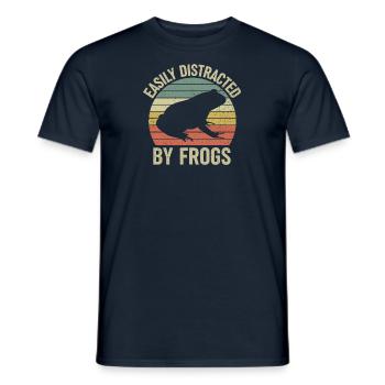 I love frogs - Men's T-Shirt - navy - Front - AI Model Male 178 light (178cm)
