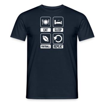 American Football - Männer T-Shirt - Navy - Vorne - AI Model Male 178 light (178cm)