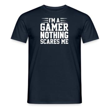 Gamer Gamer Gaming Video Games - Men's T-Shirt - navy - Front - AI Model Male 178 light (178cm)