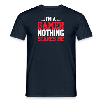Gamer Gamer Gaming Video Games - Men's T-Shirt - navy - Front - AI Model Male 178 light (178cm)