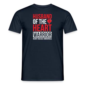Heart Warrior Herzkrank Kämpfer Ehemann Ehefrau - Männer T-Shirt - Navy - Vorne - AI Model Male 178 light (178cm)