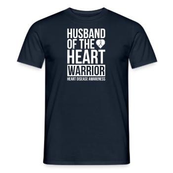 Heart Warrior Herzkrank Kämpfer Ehemann Ehefrau - Männer T-Shirt - Navy - Vorne - AI Model Male 178 light (178cm)