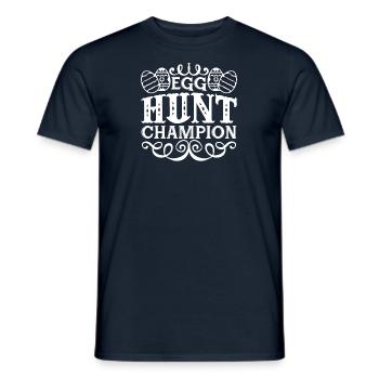 Pour enfant - lapin de Pâques, Pâques, chasse aux œufs, drôle - T-shirt homme - marine - Devant - AI Model Male 178 light (178cm)