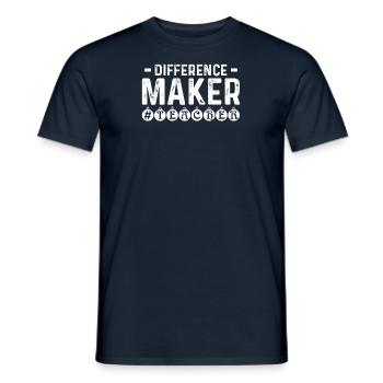 Lehrer bester Lehrer Geschenk - Männer T-Shirt - Navy - Vorne - AI Model Male 178 light (178cm)