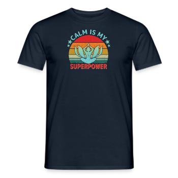 Meditation Yoga Meditate Pray to God - Men's T-Shirt - navy - Front - AI Model Male 178 light (178cm)