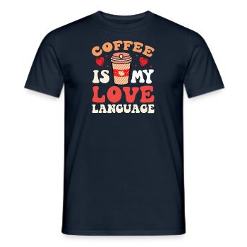 Coffee Sarcasm Friends Happiness Joy Cappuccino - Men's T-Shirt - navy - Front - AI Model Male 178 light (178cm)