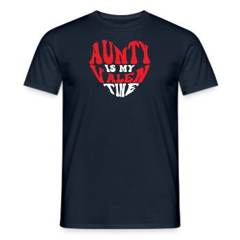 Aunt is my Valentine's Day Valentine's Day - Men's T-Shirt - navy - Front - AI Model Male 178 light (178cm)