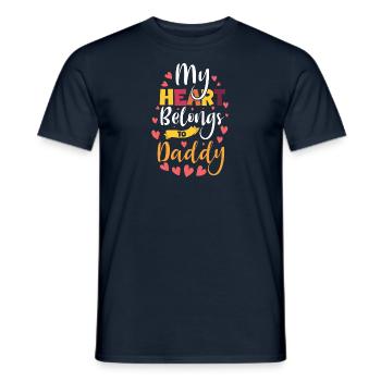 Père fille de la Saint-Valentin - T-shirt homme - marine - Devant - AI Model Male 178 light (178cm)