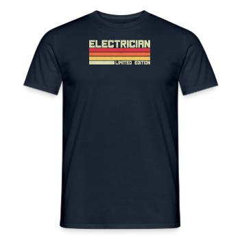 Électricien Génie électrique Pince isolante Électronique - T-shirt homme - marine - Devant - AI Model Male 178 light (178cm)