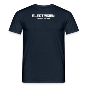 Électricien Génie électrique Pince isolante Électronique - T-shirt homme - marine - Devant - AI Model Male 178 light (178cm)
