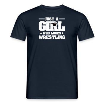 Frauen Wrestling Champion Wrestler Geschenk - Männer T-Shirt - Navy - Vorne - AI Model Male 178 light (178cm)